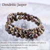 image:imageBivei 4mm Beaded Bracelets for Women Handmade Semi Precious Natural Stone Stretch Elastic Jewelry Yoga Protection GiftsDendritic JasperGrounded Growth