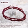 image:imageBivei 4mm Beaded Bracelets for Women Handmade Semi Precious Natural Stone Stretch Elastic Jewelry Yoga Protection GiftsGarnet  Energizing