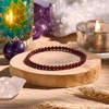image:imageBivei 4mm Beaded Bracelets for Women Handmade Semi Precious Natural Stone Stretch Elastic Jewelry Yoga Protection GiftsGarnet  Energizing