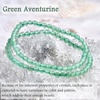 image:imageBivei 4mm Beaded Bracelets for Women Handmade Semi Precious Natural Stone Stretch Elastic Jewelry Yoga Protection GiftsGreen Aventurine  Growth