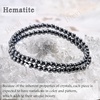 image:imageBivei 4mm Beaded Bracelets for Women Handmade Semi Precious Natural Stone Stretch Elastic Jewelry Yoga Protection GiftsHematite  Grounding