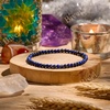 image:imageBivei 4mm Beaded Bracelets for Women Handmade Semi Precious Natural Stone Stretch Elastic Jewelry Yoga Protection GiftsLapis Lazuli  Wisdom