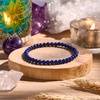image:imageBivei 4mm Beaded Bracelets for Women Handmade Semi Precious Natural Stone Stretch Elastic Jewelry Yoga Protection GiftsLapis Lazuli  Wisdom