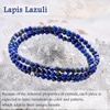 image:imageBivei 4mm Beaded Bracelets for Women Handmade Semi Precious Natural Stone Stretch Elastic Jewelry Yoga Protection GiftsLapis Lazuli  Wisdom