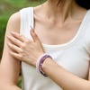 image:imageBivei 4mm Beaded Bracelets for Women Handmade Semi Precious Natural Stone Stretch Elastic Jewelry Yoga Protection GiftsMorganite  Soothing