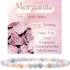 image:imageBivei 4mm Beaded Bracelets for Women Handmade Semi Precious Natural Stone Stretch Elastic Jewelry Yoga Protection GiftsMorganite  Soothing