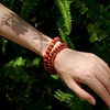 image:imageBivei 4mm Beaded Bracelets for Women Handmade Semi Precious Natural Stone Stretch Elastic Jewelry Yoga Protection GiftsRed JasperStrong Base