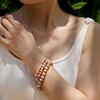 image:imageBivei 4mm Beaded Bracelets for Women Handmade Semi Precious Natural Stone Stretch Elastic Jewelry Yoga Protection GiftsRed Vein JasperIgnited Passion