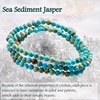 image:imageBivei 4mm Beaded Bracelets for Women Handmade Semi Precious Natural Stone Stretch Elastic Jewelry Yoga Protection GiftsSea Sediment Jasper  Grounding