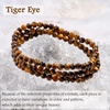 image:imageBivei 4mm Beaded Bracelets for Women Handmade Semi Precious Natural Stone Stretch Elastic Jewelry Yoga Protection GiftsTiger Eye  Empowering