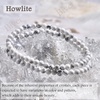 image:imageBivei 4mm Beaded Bracelets for Women Handmade Semi Precious Natural Stone Stretch Elastic Jewelry Yoga Protection GiftsWhite Turquoise  Stabilizing