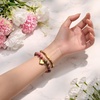 image:imageBivei 50th Birthday Gifts for Women Natural Semi Precious Crystal Healing Stone Beads Heart Charm Stretch Beaded Birthday Bracelets for Her Best Friends Mom Sister Aunt  Rose Red