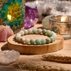image:imageBivei 8mm Beaded Bracelets for Women Handmade Semi Precious Natural Stone Stretch Elastic Jewelry Yoga Protection GiftsAmazonite  Abundance