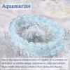 image:imageBivei 8mm Beaded Bracelets for Women Handmade Semi Precious Natural Stone Stretch Elastic Jewelry Yoga Protection GiftsAquamarine  Calmness
