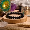 image:imageBivei 8mm Beaded Bracelets for Women Handmade Semi Precious Natural Stone Stretch Elastic Jewelry Yoga Protection GiftsBlack Obsidian  Strength