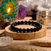 image:imageBivei 8mm Beaded Bracelets for Women Handmade Semi Precious Natural Stone Stretch Elastic Jewelry Yoga Protection GiftsBlack Tourmaline  Protection  Grounding
