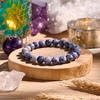 image:imageBivei 8mm Beaded Bracelets for Women Handmade Semi Precious Natural Stone Stretch Elastic Jewelry Yoga Protection GiftsBlue Spotted JasperCalm Flow