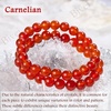 image:imageBivei 8mm Beaded Bracelets for Women Handmade Semi Precious Natural Stone Stretch Elastic Jewelry Yoga Protection GiftsCarnelian  Passion