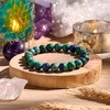 image:imageBivei 8mm Beaded Bracelets for Women Handmade Semi Precious Natural Stone Stretch Elastic Jewelry Yoga Protection GiftsChrysocollaGentle Expression