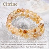 image:imageBivei 8mm Beaded Bracelets for Women Handmade Semi Precious Natural Stone Stretch Elastic Jewelry Yoga Protection GiftsCitrine  Wealth  Success