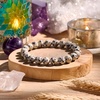 image:imageBivei 8mm Beaded Bracelets for Women Handmade Semi Precious Natural Stone Stretch Elastic Jewelry Yoga Protection GiftsDalmatian Jasper Grounding  Joy