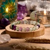 image:imageBivei 8mm Beaded Bracelets for Women Handmade Semi Precious Natural Stone Stretch Elastic Jewelry Yoga Protection GiftsFluorite  Clarity