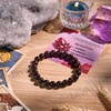 image:imageBivei 8mm Beaded Bracelets for Women Handmade Semi Precious Natural Stone Stretch Elastic Jewelry Yoga Protection GiftsGarnet  Passion  Energy