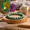 image:imageBivei 8mm Beaded Bracelets for Women Handmade Semi Precious Natural Stone Stretch Elastic Jewelry Yoga Protection GiftsGreen Turquoise  Balance
