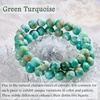 image:imageBivei 8mm Beaded Bracelets for Women Handmade Semi Precious Natural Stone Stretch Elastic Jewelry Yoga Protection GiftsGreen Turquoise  Balance