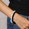 image:imageBivei 8mm Beaded Bracelets for Women Handmade Semi Precious Natural Stone Stretch Elastic Jewelry Yoga Protection GiftsHowlite  Calm  Clarity