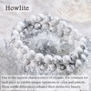 image:imageBivei 8mm Beaded Bracelets for Women Handmade Semi Precious Natural Stone Stretch Elastic Jewelry Yoga Protection GiftsHowlite  Calm  Clarity