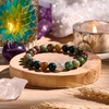 image:imageBivei 8mm Beaded Bracelets for Women Handmade Semi Precious Natural Stone Stretch Elastic Jewelry Yoga Protection GiftsIndian AgateAncient Calm