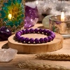 image:imageBivei 8mm Beaded Bracelets for Women Handmade Semi Precious Natural Stone Stretch Elastic Jewelry Yoga Protection GiftsLepidolite  Calm  Balance