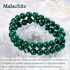 image:imageBivei 8mm Beaded Bracelets for Women Handmade Semi Precious Natural Stone Stretch Elastic Jewelry Yoga Protection GiftsMalachite  Transformation