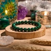image:imageBivei 8mm Beaded Bracelets for Women Handmade Semi Precious Natural Stone Stretch Elastic Jewelry Yoga Protection GiftsMalachite  Transformation