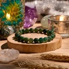 image:imageBivei 8mm Beaded Bracelets for Women Handmade Semi Precious Natural Stone Stretch Elastic Jewelry Yoga Protection GiftsMoss Agate  Growth