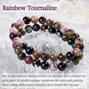 image:imageBivei 8mm Beaded Bracelets for Women Handmade Semi Precious Natural Stone Stretch Elastic Jewelry Yoga Protection GiftsRainbow Tournaline  Balance