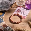 image:imageBivei 8mm Beaded Bracelets for Women Handmade Semi Precious Natural Stone Stretch Elastic Jewelry Yoga Protection GiftsRed Vein JasperIgnited Passion