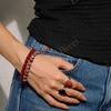 image:imageBivei 8mm Beaded Bracelets for Women Handmade Semi Precious Natural Stone Stretch Elastic Jewelry Yoga Protection GiftsRhodonite  Compassion