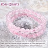 image:imageBivei 8mm Beaded Bracelets for Women Handmade Semi Precious Natural Stone Stretch Elastic Jewelry Yoga Protection GiftsRose Quartz  SelfLove