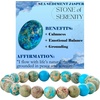 image:imageBivei 8mm Beaded Bracelets for Women Handmade Semi Precious Natural Stone Stretch Elastic Jewelry Yoga Protection GiftsSea Sediment Jasper  Serenity