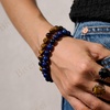image:imageBivei 8mm Beaded Bracelets for Women Handmade Semi Precious Natural Stone Stretch Elastic Jewelry Yoga Protection GiftsTiger Eye  Confidence