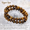 image:imageBivei 8mm Beaded Bracelets for Women Handmade Semi Precious Natural Stone Stretch Elastic Jewelry Yoga Protection GiftsTiger Eye  Confidence