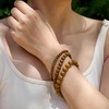 image:imageBivei 8mm Beaded Bracelets for Women Handmade Semi Precious Natural Stone Stretch Elastic Jewelry Yoga Protection GiftsWood Grain JasperSteady Growth
