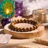 image:imageBivei 8mm Beaded Bracelets for Women Handmade Semi Precious Natural Stone Stretch Elastic Jewelry Yoga Protection GiftsWood Grain JasperSteady Growth