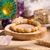 image:imageBivei 8mm Beaded Bracelets for Women Handmade Semi Precious Natural Stone Stretch Elastic Jewelry Yoga Protection GiftsYellow JadeOptimism  Courage