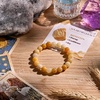 image:imageBivei 8mm Beaded Bracelets for Women Handmade Semi Precious Natural Stone Stretch Elastic Jewelry Yoga Protection GiftsYellow JadeOptimism  Courage
