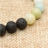 image:imageBivei 8mm Lava Rock Bracelet  Essential Oil Diffuser Stone Bead Bracelets for Women AromatherapyAmazonite