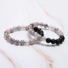 image:imageBivei 8mm Lava Rock Bracelet  Essential Oil Diffuser Stone Bead Bracelets for Women Stress Relief AromatherapyBlack Tourmalated Quartz