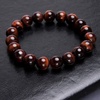 image:imageBivei AA Quality Mens Womens 10MM Natural Tiger Eye Stone Gemstone Bead Mala Meditation Helaing Power Elastic Stretch BraceletRed Tiger Eye